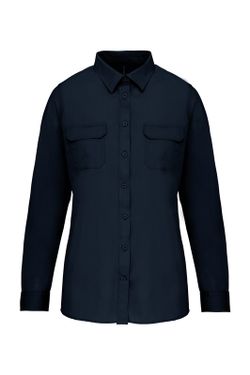 Damen Langarm Safari Shirt