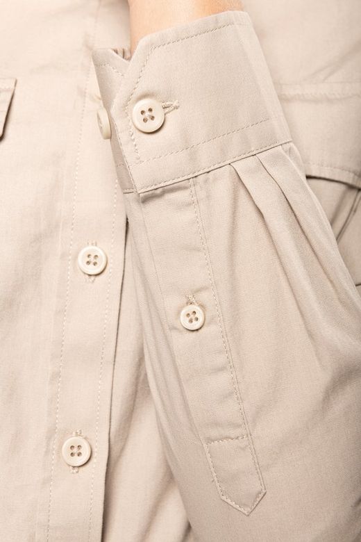 Damen Langarm Safari Shirt