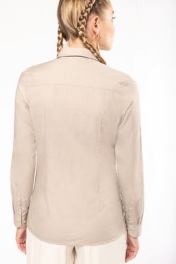 Damen Langarm Safari Shirt