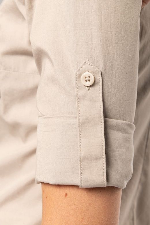 Damen Langarm Safari Shirt
