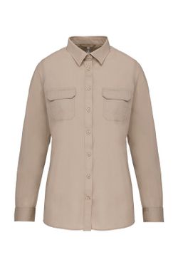 Damen Langarm Safari Shirt