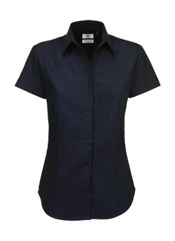 Scharfes Kurzarm-Twill-Shirt für Frauen