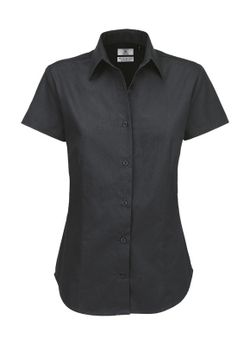 Scharfes Kurzarm-Twill-Shirt für Frauen
