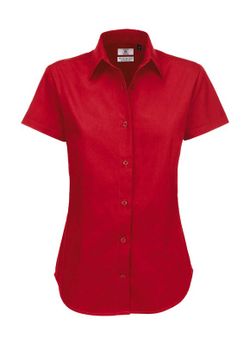 Scharfes Kurzarm-Twill-Shirt für Frauen