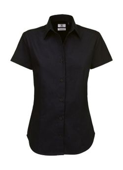 Scharfes Kurzarm-Twill-Shirt für Frauen