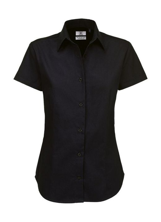 Scharfes Kurzarm-Twill-Shirt für Frauen
