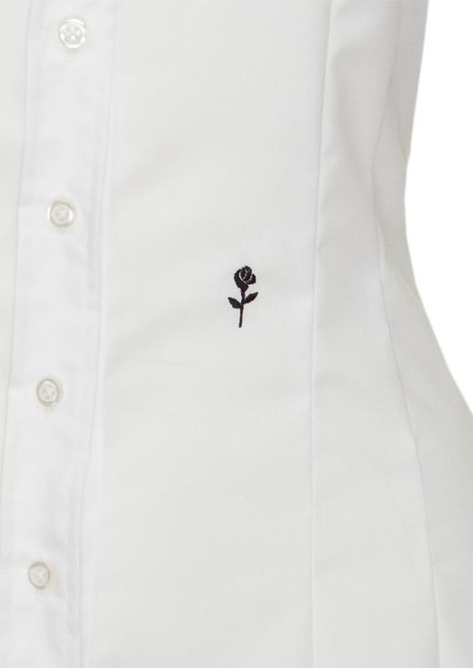 Camisa de manga curta Slim Fit para mulher