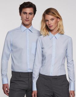 Camisa Kent corte regular manga larga hombre