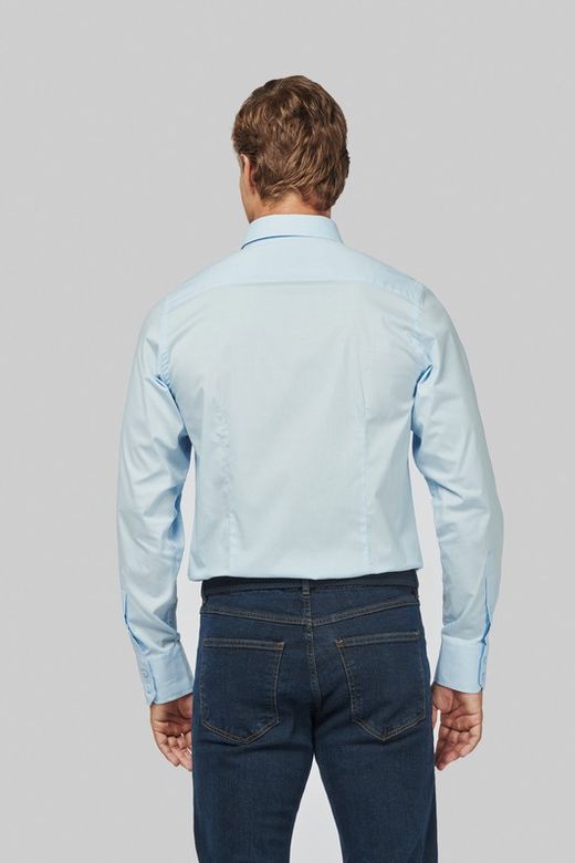 MÄNNER LANGES ÄRMEL-STRETCH-SHIRT