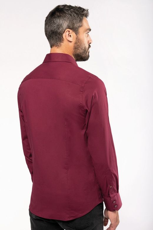 MÄNNER LANGES ÄRMEL-STRETCH-SHIRT
