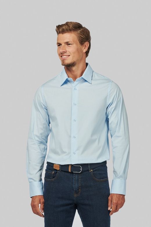CAMICIA ELASTICIZZATA MANICA LUNGA DA UOMO
