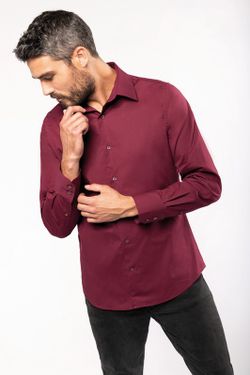 MÄNNER LANGES ÄRMEL-STRETCH-SHIRT