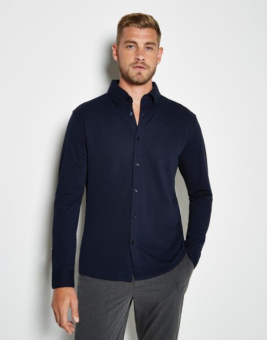 Camisa Tailored Fit Superwash® 60º Piqué