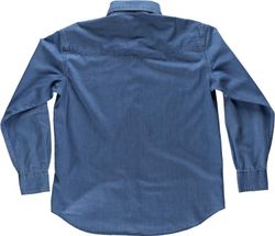 Jeanshemd Langarm mit Taschen auf der Brust und Passe auf der Rückseite Light Denim