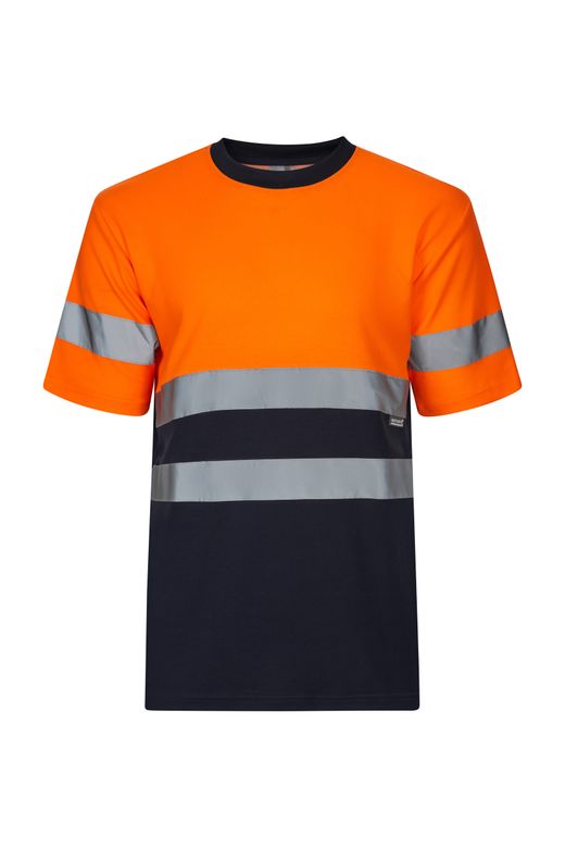 Camiseta algodón bicolor mc av