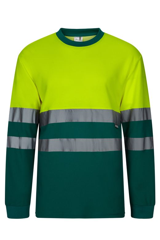 Camiseta algodón bicolor ml av