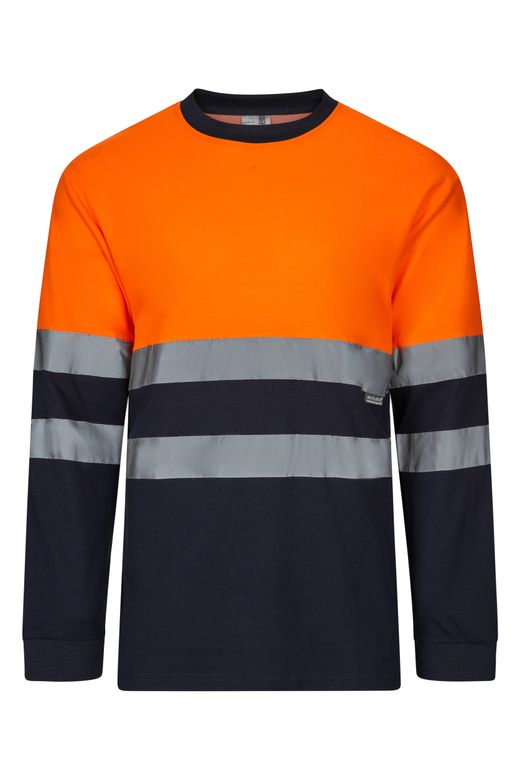 Camiseta algodón bicolor ml av