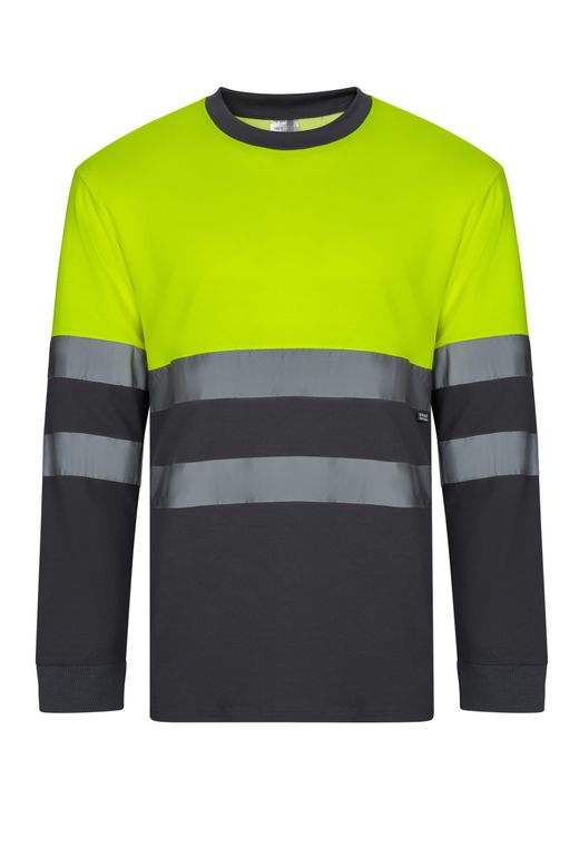 Camiseta algodón bicolor ml av