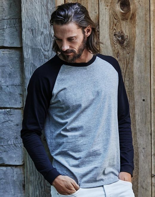 Camisa longa da luva do basebol