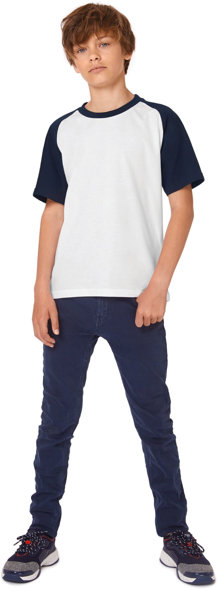 Camiseta Baseball niños White / Navy-12/14 ans