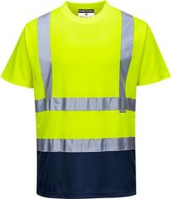 Zweifarbiges Warnschutz T-Shirt