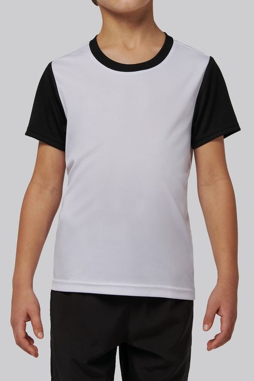 Zweifarbiges Kurzarmtrikot für Kinder