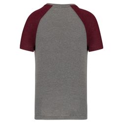 Zweifarbiges Triblend Sport-T-Shirt mit kurzen Ärmeln für Erwachsene