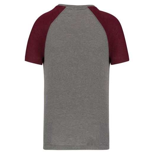 Zweifarbiges Triblend Sport-T-Shirt mit kurzen Ärmeln für Erwachsene