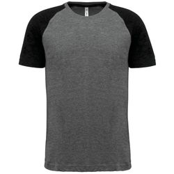 Zweifarbiges Triblend Sport-T-Shirt mit kurzen Ärmeln für Erwachsene