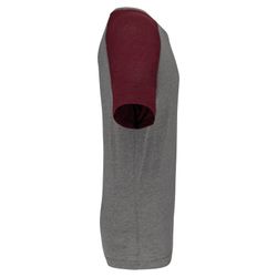 Zweifarbiges Triblend Sport-T-Shirt mit kurzen Ärmeln für Erwachsene