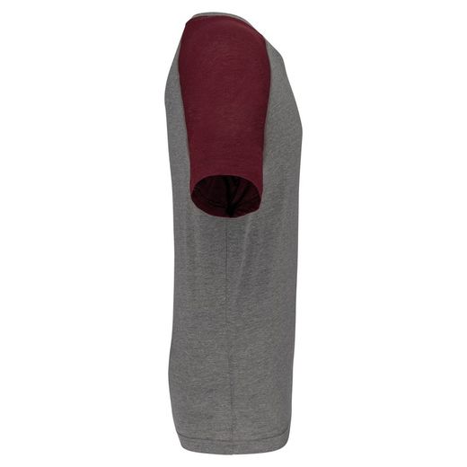 Zweifarbiges Triblend Sport-T-Shirt mit kurzen Ärmeln für Erwachsene