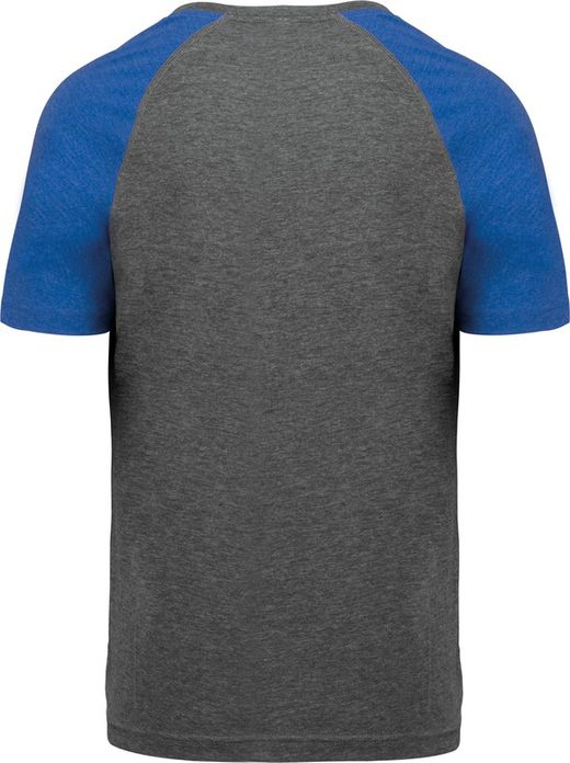 Zweifarbiges Triblend Sport-T-Shirt mit kurzen Ärmeln für Erwachsene