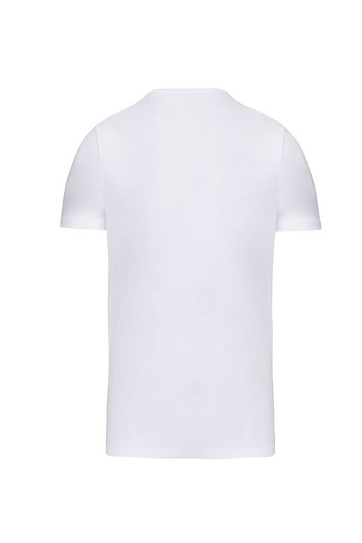 T-shirt com elastano decote em V Homem