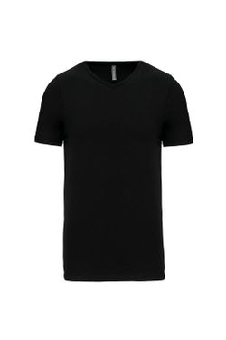 T-shirt com elastano decote em V Homem