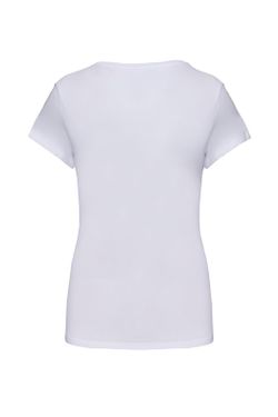T-Shirt mit Elastane V-Ausschnitt Frau