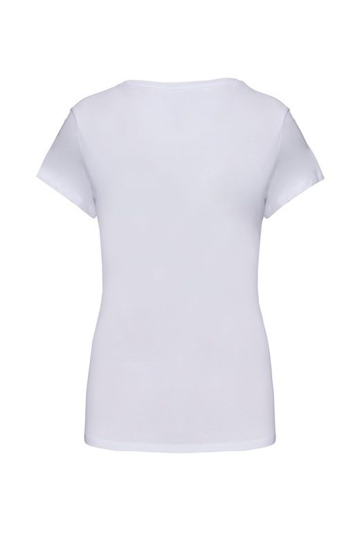 T-Shirt mit Elastane V-Ausschnitt Frau