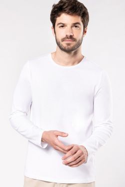 Camiseta masculina manga comprida elastano