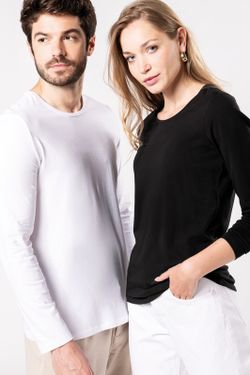 Camiseta Con Elastán Manga Larga Mujer