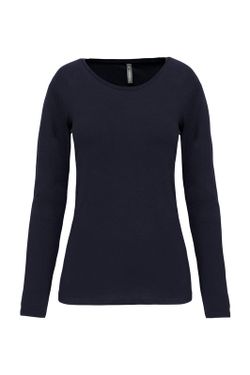 Camiseta Con Elastán Manga Larga Mujer
