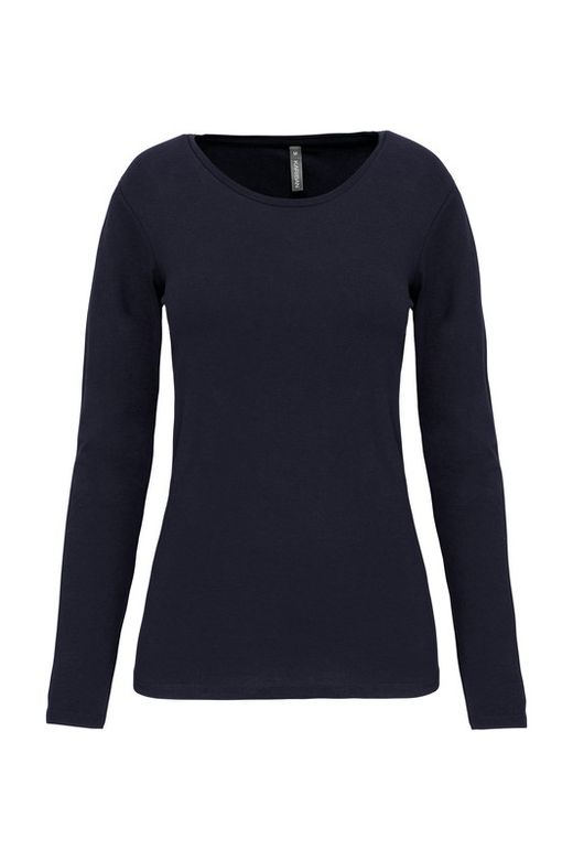 Camiseta Con Elastán Manga Larga Mujer