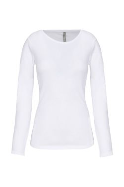 Camiseta Con Elastán Manga Larga Mujer