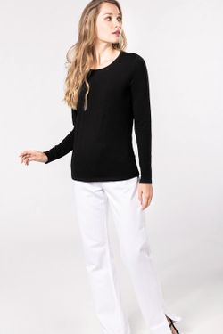Camiseta Con Elastán Manga Larga Mujer