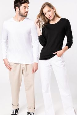 Camiseta Con Elastán Manga Larga Mujer
