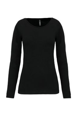 T-shirt Con Elastan Manica Lunga Donna
