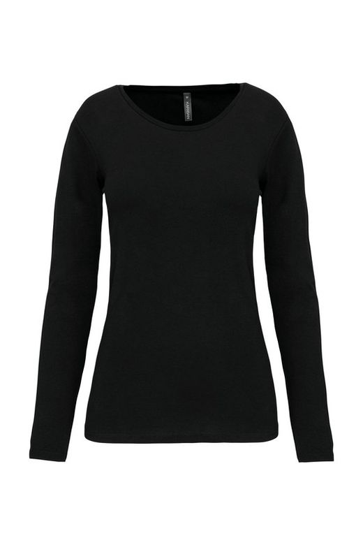 T-shirt Con Elastan Manica Lunga Donna