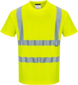 Baumwoll-Comfort-Warnschutz-Kurzarmshirt