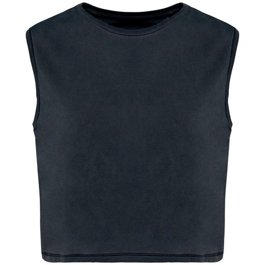 T-shirt crop donna ecosostenibile senza maniche