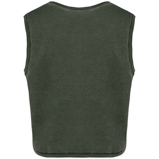 Umweltfreundliches ärmelloses Cropped Damen-T-Shirt