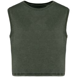 Umweltfreundliches ärmelloses Cropped Damen-T-Shirt