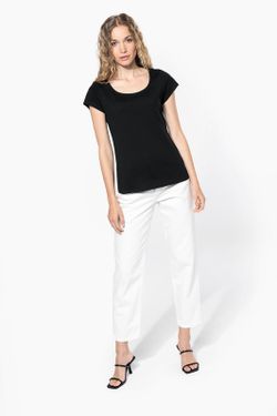 Camiseta cuello barco mujer